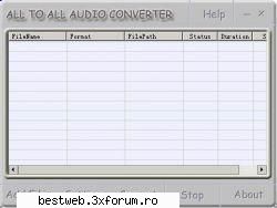 all to all is a powerful, on-fly and that converts most popular audio formats from one to mp3, wav,